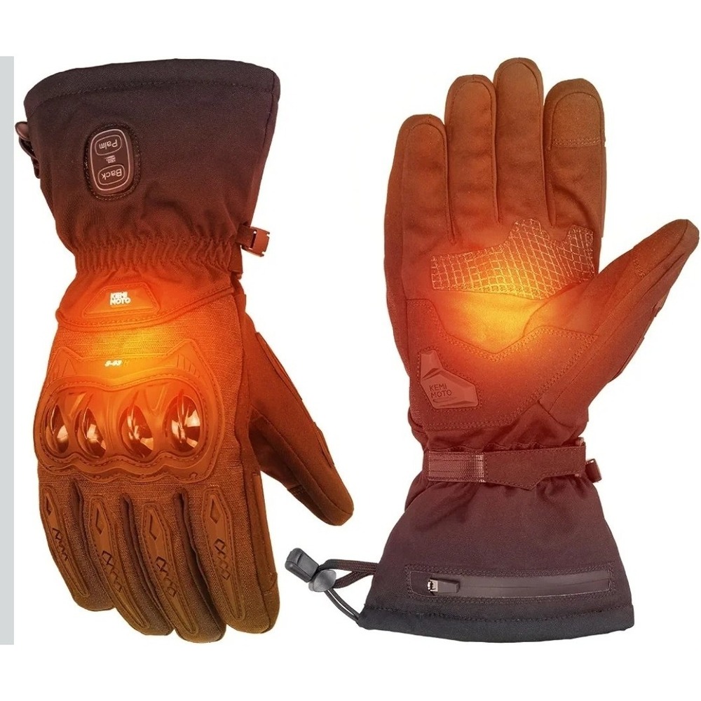 KEMIMOTO Heated Motorcycle Gloves for Men Size 2 XL  7.6V 3000mAh